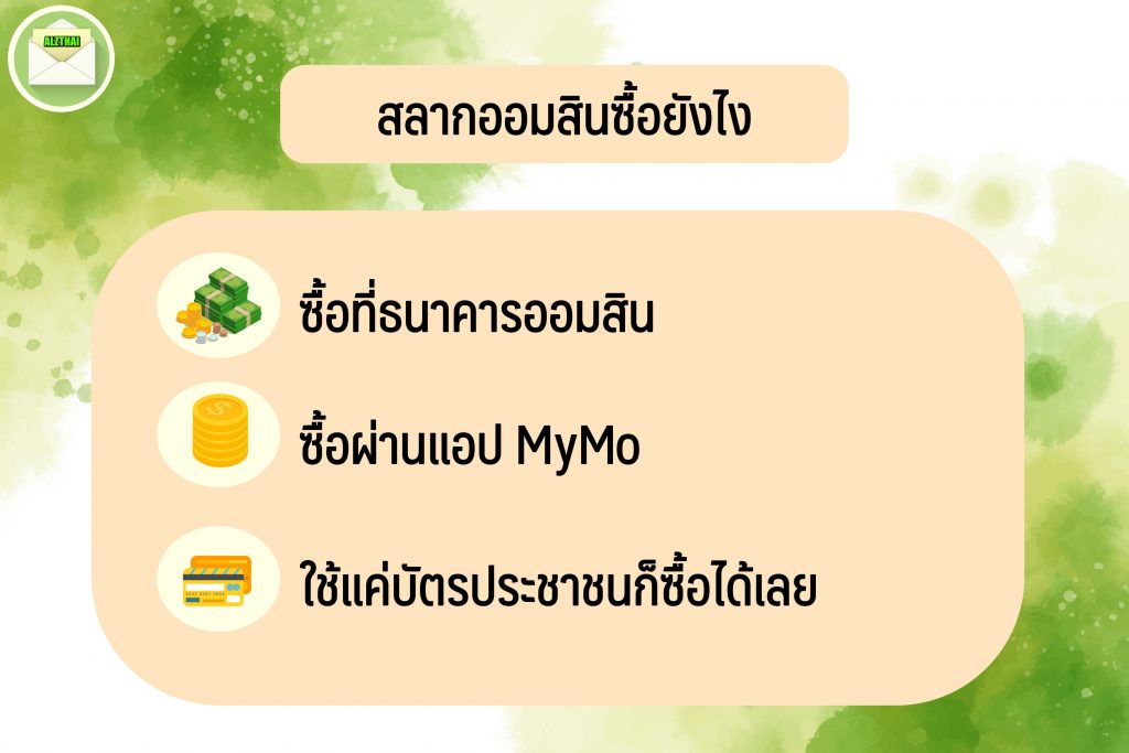 สลากออมสินซื้อยังไง