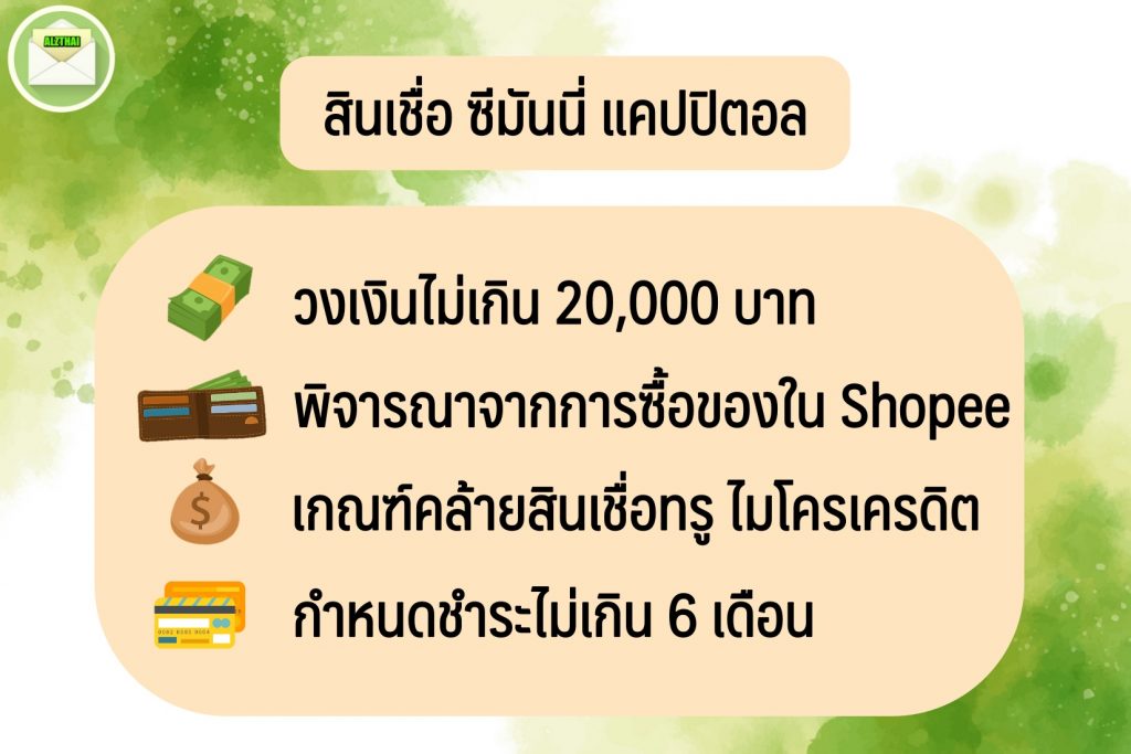 สมัครสินเชื่อซีมันนี่ 2023