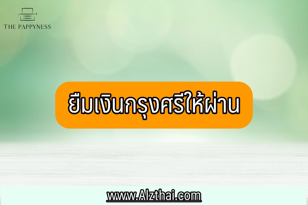 สินเชื่อส่วนบุคคล กรุงศรี ไม่ผ่าน 2565 ทำไงให้ผ่าน ทางเลือกอื่น