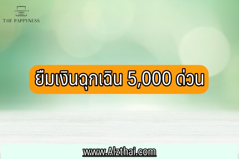 ยืมเงินฉุกเฉิน 5000 ด่วน 2564 เมืองไทย แคปปิตอล