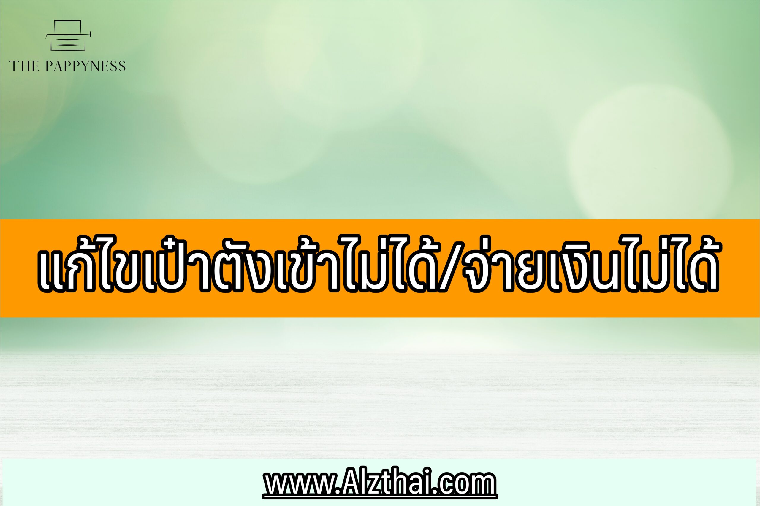 แก้ไขเป๋าตังเข้าไม่ได้/จ่ายเงินไม่ได้