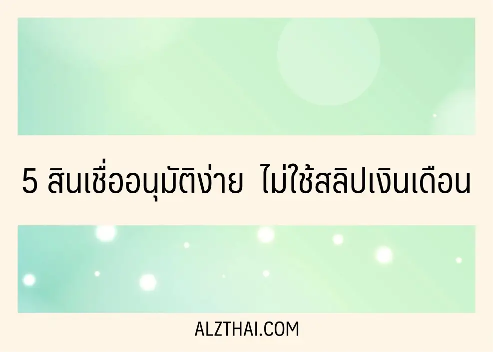 5 สินเชื่ออนุมัติง่าย ถูกกฎหมาย ไม่ต้องใช้สลิปเงินเดือน 2566